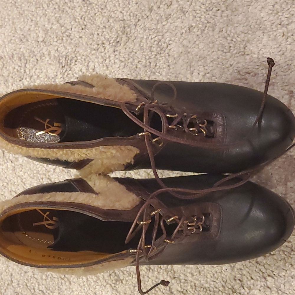 Saint Laurent Sherling Trim Boots
